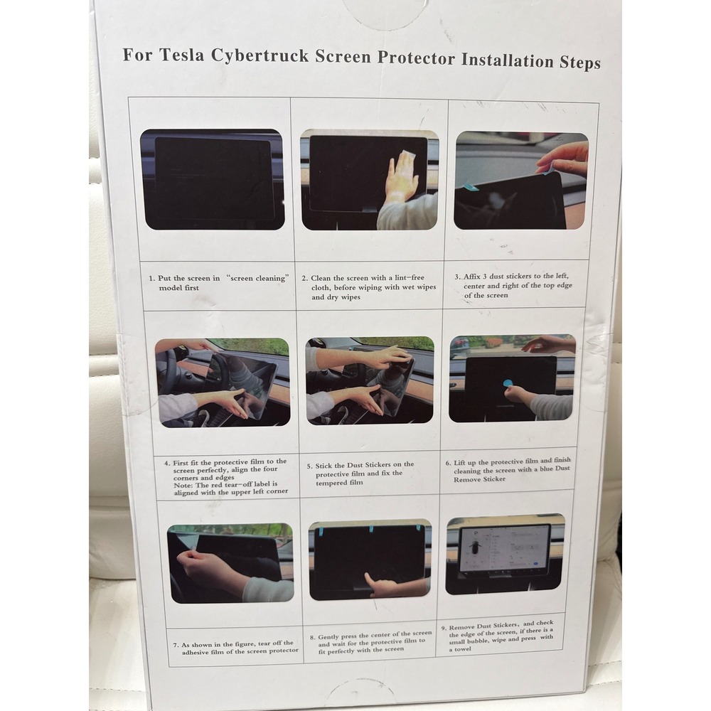 Tesla Cybertruck Screen Protector 2024 Matte HD Navigation Rear 3pcs - Picture 4 of 4